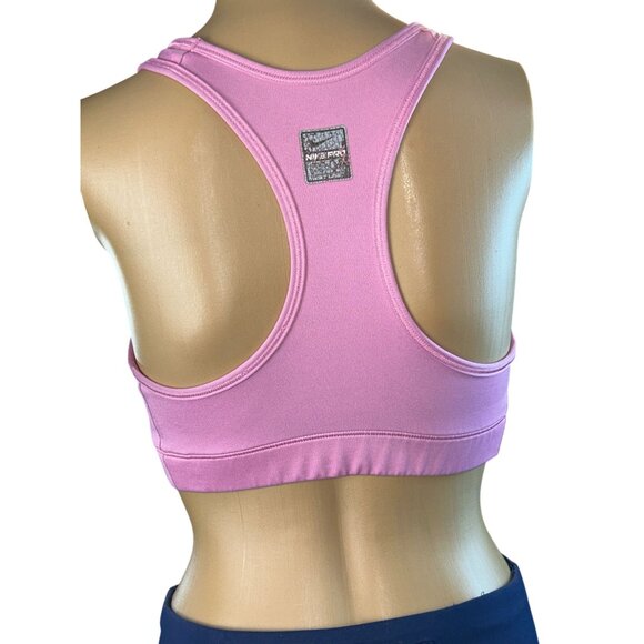 Nike PRO Womens Racerback Sports Bra Size M Pink Pilates Princess Athlete - Picture 4 of 5